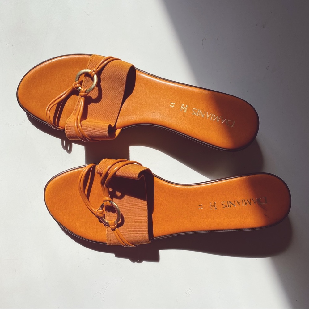 Orange Mules Sandals Slides